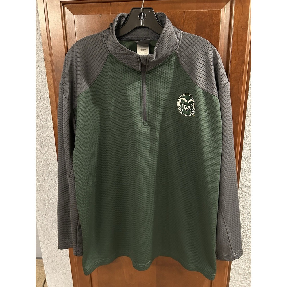 Colorado State Rams Jacket Mens XL  Knights Apparel 1/4 Zip Sweatshirt Pullover